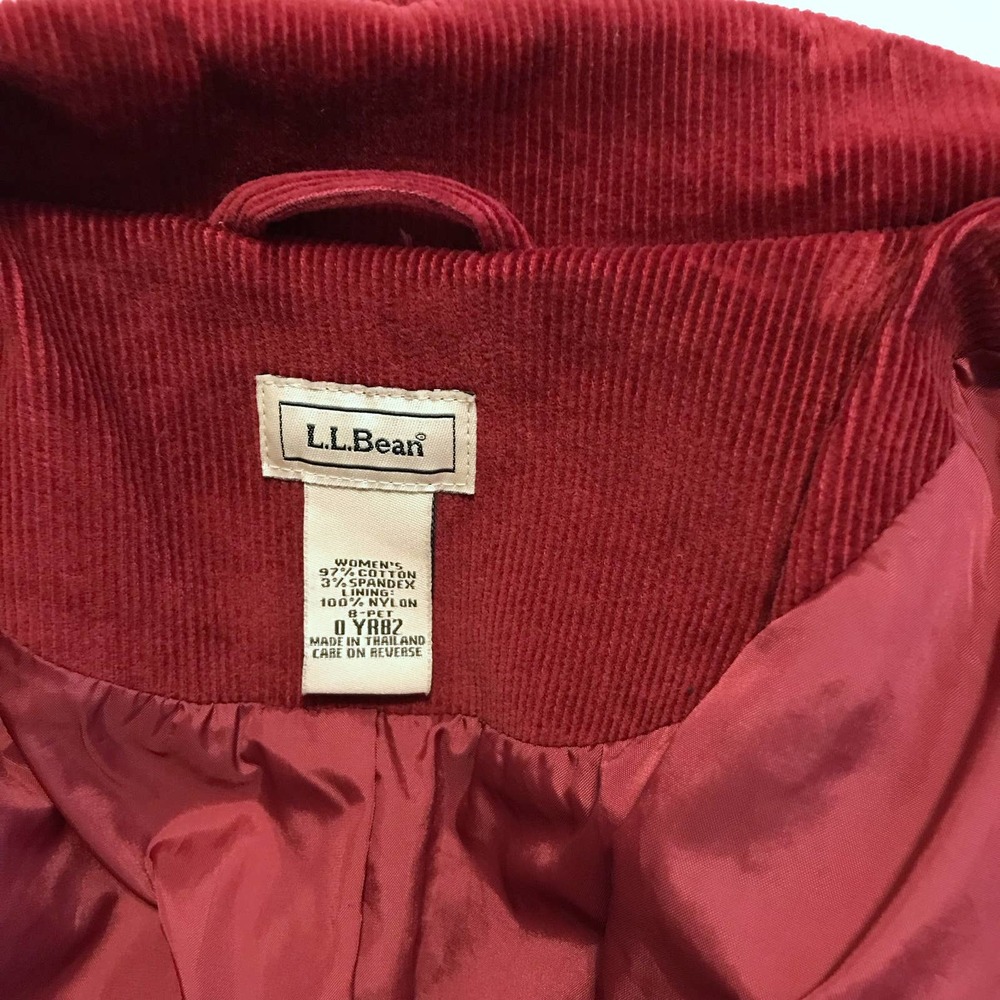 ❌SOLD❌ L.L. Bean Corduroy Blazer Jacket Women 8P - Picture 10 of 11